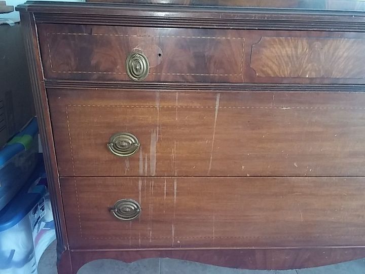 q help with dresser turning it into kitchen island, kitchen design, kitchen island, painted furniture, repurposing upcycling, Close up pic of front