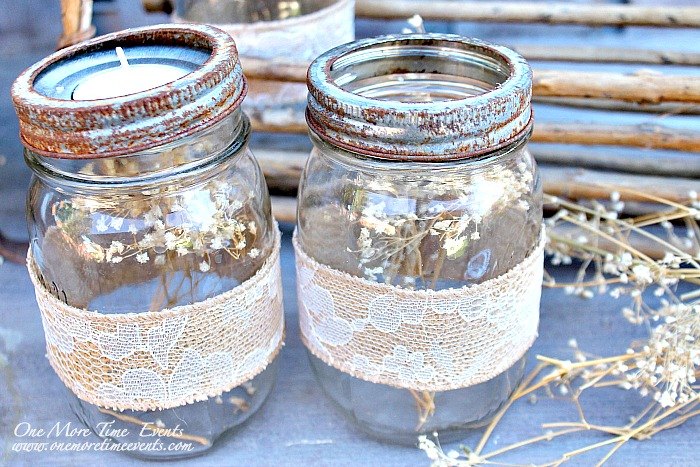 Fall Tea Light Mason Jar Vignette Hometalk