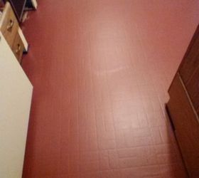 q i painted my vinyl floor i bought a lock down water based epoxy instea, flooring, how to, painting, this is after i painted my floor now what i want it to shine help