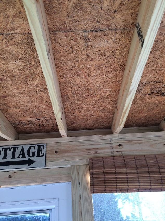 q mdf board under roof on screen porch, diy, home maintenance repairs, how to, porches, roofing, woodworking projects