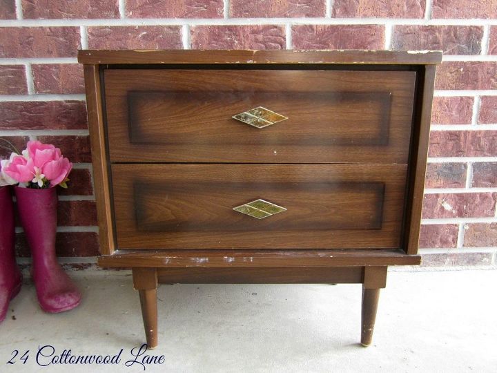 navy end table makeover octfabflippincontest
