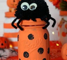 halloween mason jars, halloween decorations, mason jars, repurposing upcycling, seasonal holiday decor