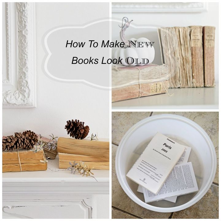 diy how to make new books look old, crafts, how to