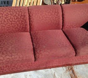 i spray painted a sofa, living room ideas, painted furniture, reupholster