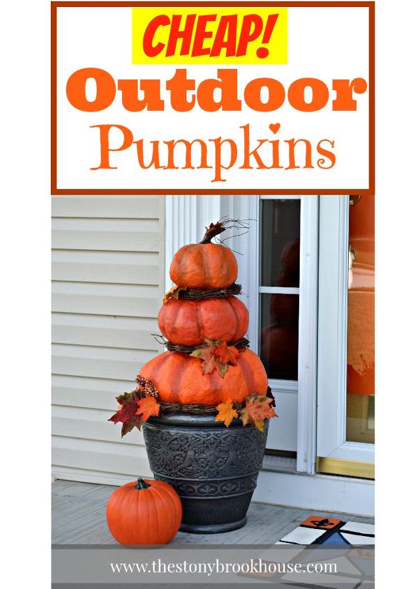 cheap easy diy outdoor pumpkins, crafts, seasonal holiday decor