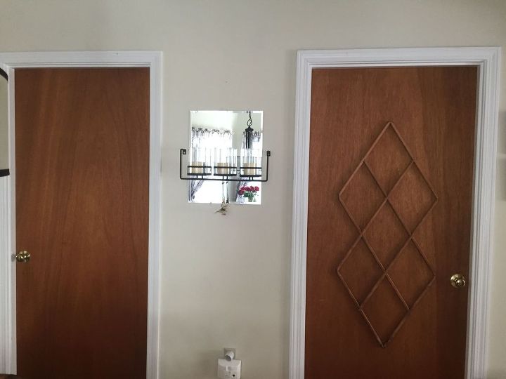 Ugly Slab Door Transformed With A Mid Century Modern Feel