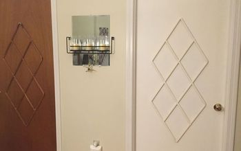 Ugly Slab Door Transformed With a Mid Century Modern Feel