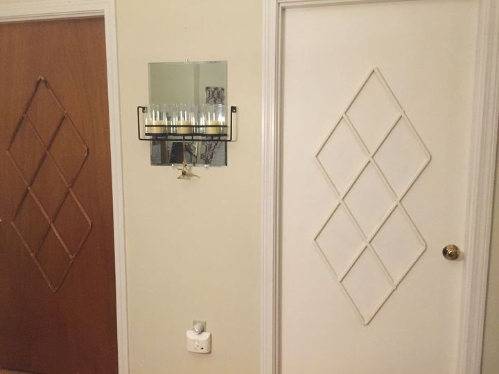 porta de laje feia transformada com um toque moderno de meados do sculo