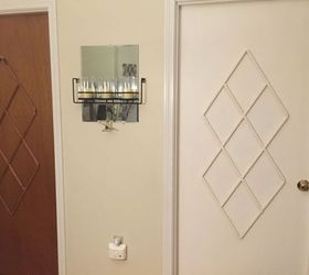 Ugly Slab Door Transformed With a Mid Century Modern Feel