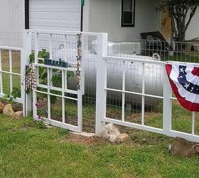 recycled window fence, curb appeal, fences, outdoor living, repurposing upcycling