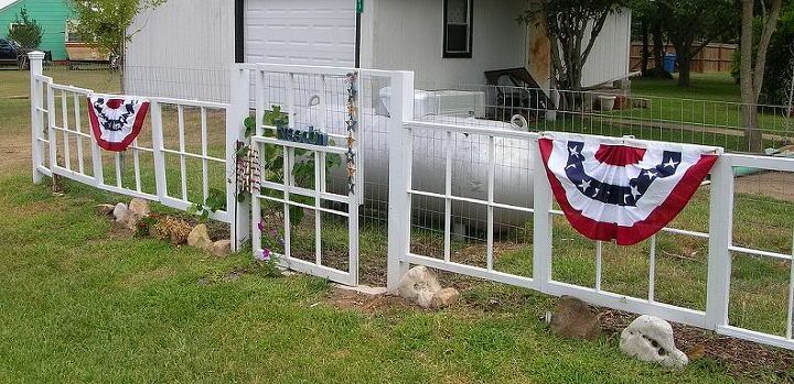 recycled window fence, curb appeal, fences, outdoor living, repurposing upcycling