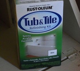 rust oleum tub and tile refinishing kit, bathroom ideas, diy, home maintenance repairs, tiling