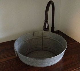 making a galvanized tub into a sink