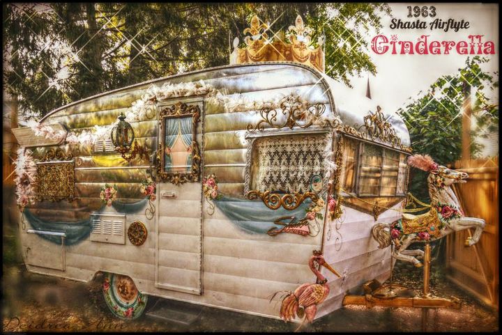 glamping 1963 shasta cinderella reloved with recycled materials, home decor, home improvement