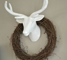 faux deer mount, crafts