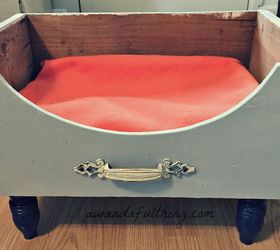 make a cat bed from an old wooden crate, pets animals, repurposing upcycling
