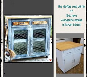 mobile kichen island unicornspitchallenge, kitchen design, kitchen island, painted furniture