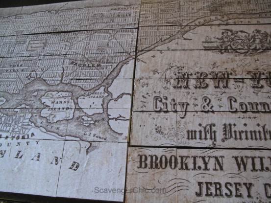 pottery barn inspired new york tiled map diy, crafts, decoupage, diy, home decor, pallet, repurposing upcycling, wall decor