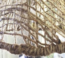 diy woven jute lampshade, crafts, home decor, how to, lighting