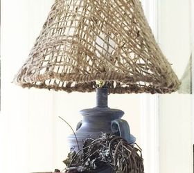diy woven jute lampshade, crafts, home decor, how to, lighting