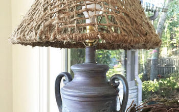 DIY Woven Jute Lampshade (made From Soil Erosion Cloth)