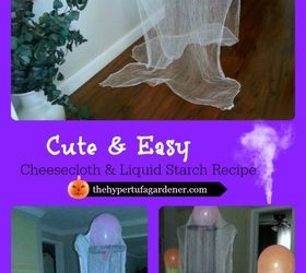 cute cheesecloth ghosts so easy, crafts, halloween decorations