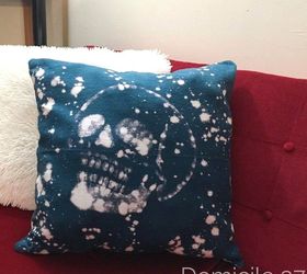 s 15 cute and creepy throw pillow designs you can paint this minute, crafts, halloween decorations, home decor, seasonal holiday decor, Bleach a Scary Skull