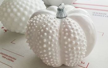 DIY: Hobnail Milk Glass Pumpkin