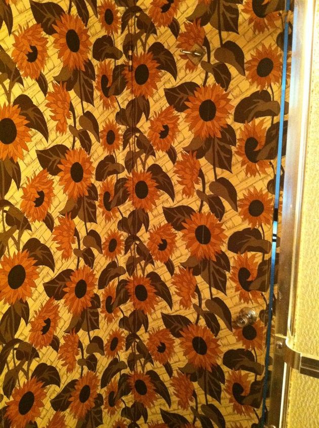 sunflower explosion redo, bathroom ideas, small bathroom ideas, wall decor