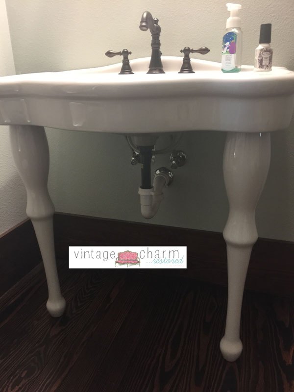 No Sew Farmhouse Pedestal Sink Skirt Hometalk