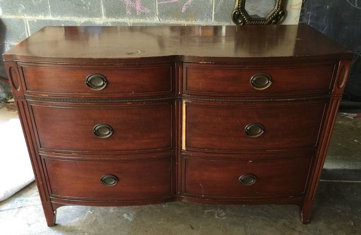 Drexel Duncan Phyfe Style Dresser Makeover Love This Color