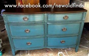Drexel Duncan Phyfe Style Dresser Makeover! Love This Color!