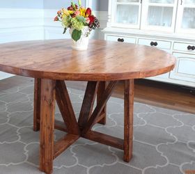 DIY Round Trestle Dining Table