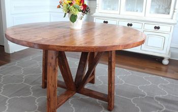 DIY Round Trestle Dining Table
