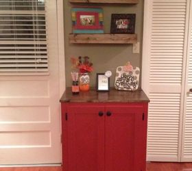 the ruby red slipper cabinet, kitchen design, painted furniture, repurposing upcycling, woodworking projects