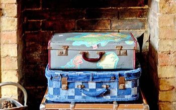 Upcycle an Old Suitcase With Jeans to Create Some Fun Storage (No Sew)