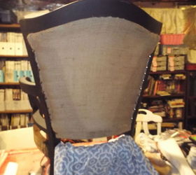 broken down slipper chair, painted furniture, reupholster