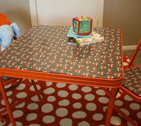 i had initially planned something else for this cute table and chairs, painted furniture
