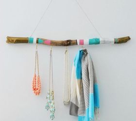 diy painted driftwood hanger, crafts, home decor, organizing, wall decor