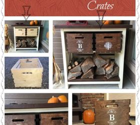 turn inexpensive plain jane crates into fancy decorative crates, crafts, repurposing upcycling, storage ideas