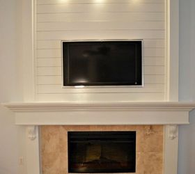 how to shiplap a fireplace or a wall, diy, fireplaces mantels, how to, living room ideas, wall decor