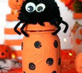 s the 10 most amazing mason jar ideas of the season, mason jars, seasonal holiday decor, Bright and Boo tiful Jars