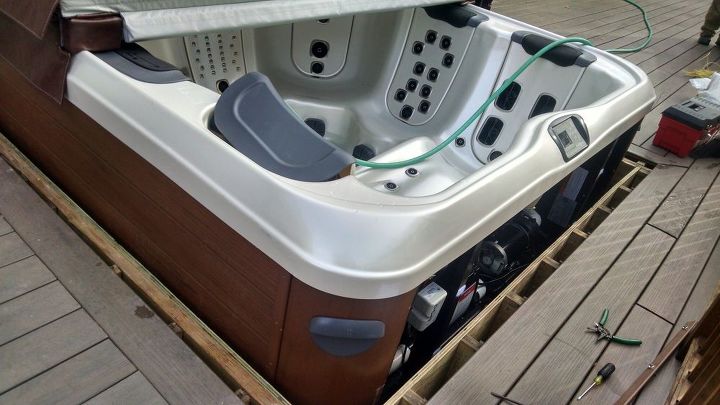 do i need a permit for a hot tub in my backyard long island ny, outdoor living, ponds water features, spas, Hot Tub Installation