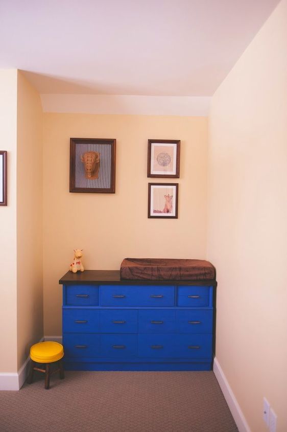 wild dresser turned vintage nursery changing table, bedroom ideas, chalk paint, painted furniture, repurposing upcycling, Vintage cool