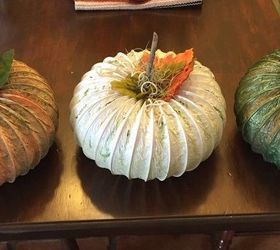 my dryer vent hose pumpkins, crafts, repurposing upcycling, seasonal holiday decor, My finished pumpkins