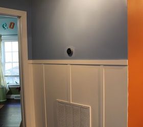 a kid s hallway for 60, chalkboard paint, foyer, painting, wall decor