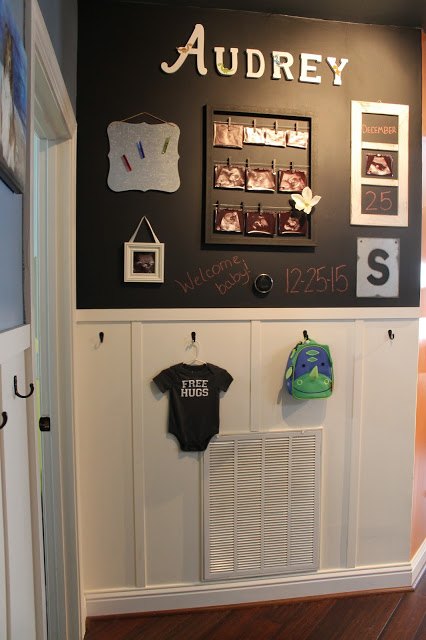 a kid s hallway for 60, chalkboard paint, foyer, painting, wall decor