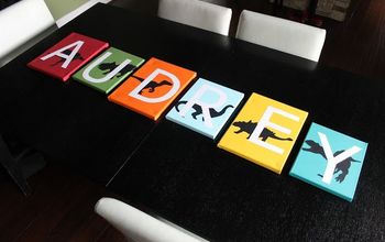 DIY Baby's Name Dinosaur Canvases