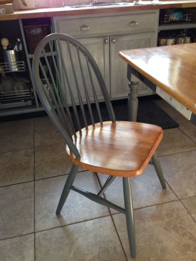 cabin kitchen table chairs refinish, painted furniture, woodworking projects
