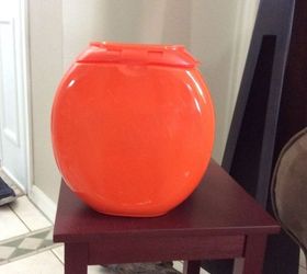 q tide pod, crafts, halloween decorations, repurpose household items, repurposing upcycling, Tide pod container taking to recycling today Looked too much like a pumpkin I only had time to take label off front Many things you can do magic marker face or cut out Also drill holes in side for pail